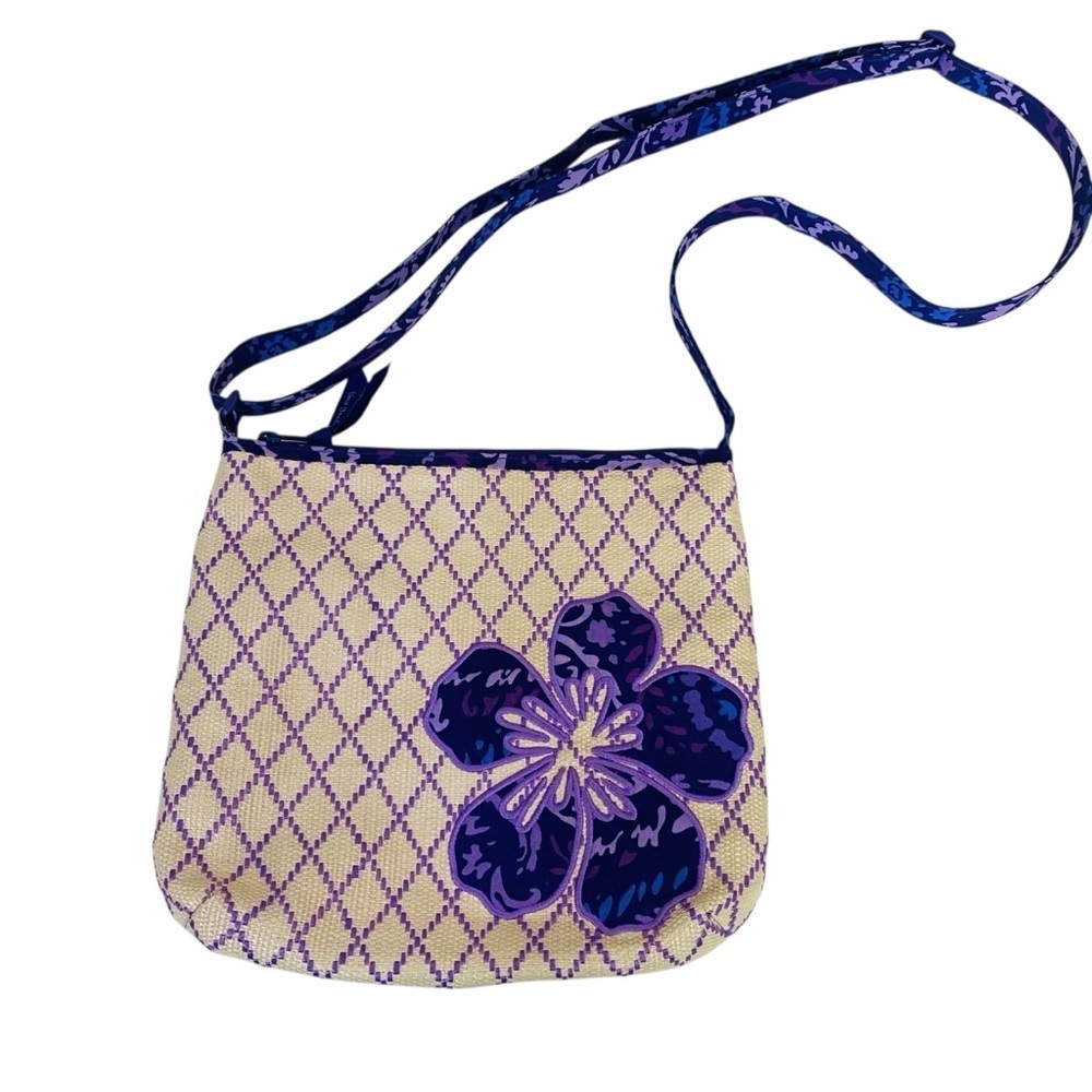 Vera Bradley Paisley Amethyst Beach Crossbody Bag 10” x 10” x 2”